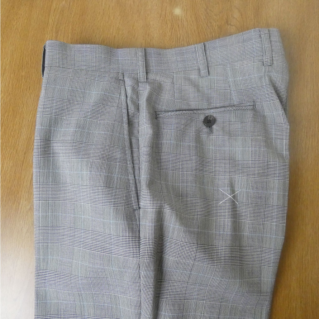 スーツ メンズ 春夏 シングルスーツ 3つボタン スタンリーブラッカー(stanley blacker)  COOL MAX 段返り三つボタン ビジネススーツ グレンチェック オーバーペン 4518 AS AL