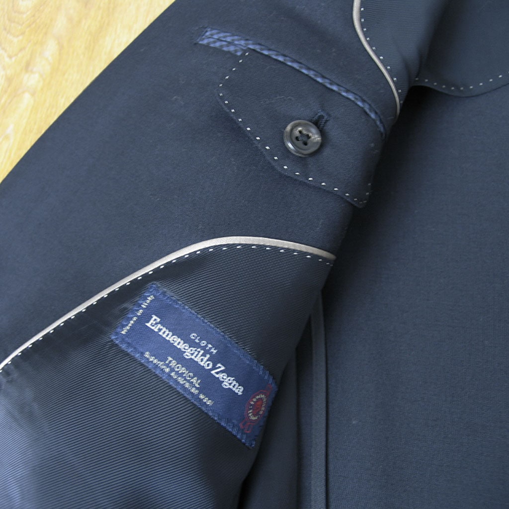 Ermenegildo Zegna タキシード サイズ48 ネイビー L相当 超美品 エルメネジルドゼニア Ermenegildo Zegna 現行タグ su