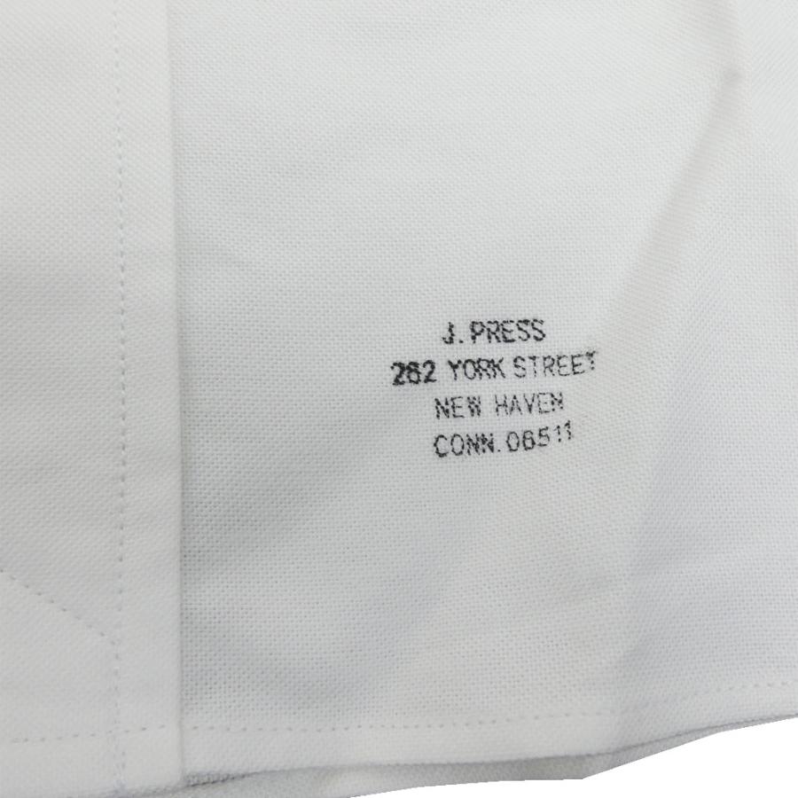 【再入荷】J.PRESS(ジェイプレス) ボタンダウンシャツ メンズ長袖ワイシャツ オックスフォード ホワイト 　XL（衿43-裄丈86cm）