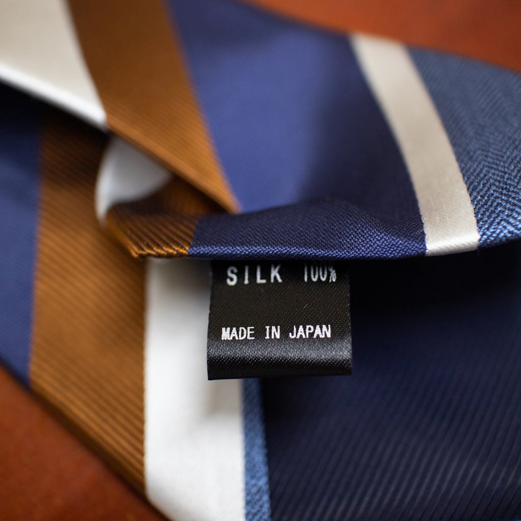 ネクタイ レジメンタル メンズ ビジネス おしゃれ ギフト 人気 マークス(MARKS) シルク100% ストライプ ブルー×ネイビー×ブラウン×シルバー mt0081