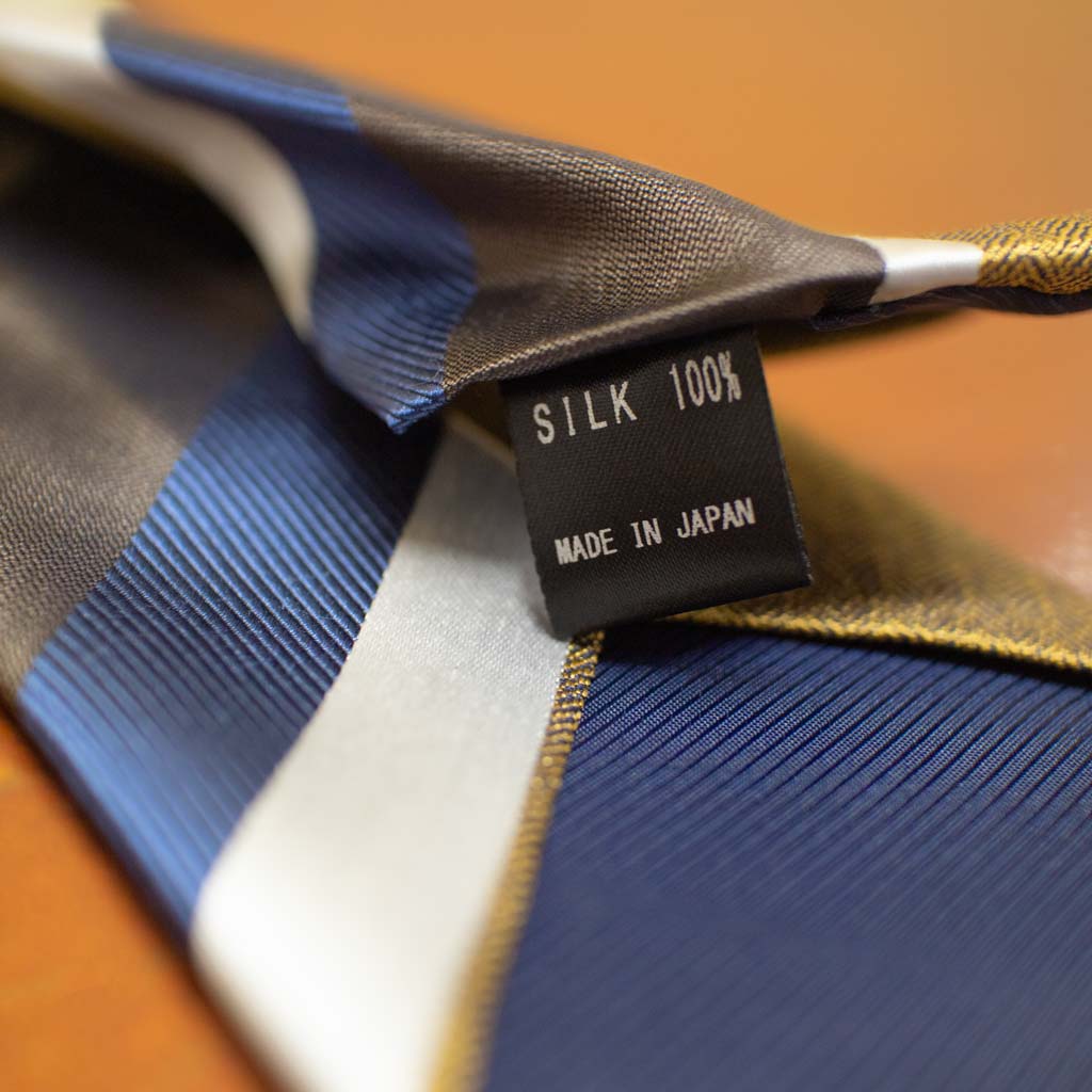 ネクタイ レジメンタル メンズ ビジネス おしゃれ ギフト 人気 マークス(MARKS) シルク100% ストライプ ブルー×ブラウン系×シルバー mt0082