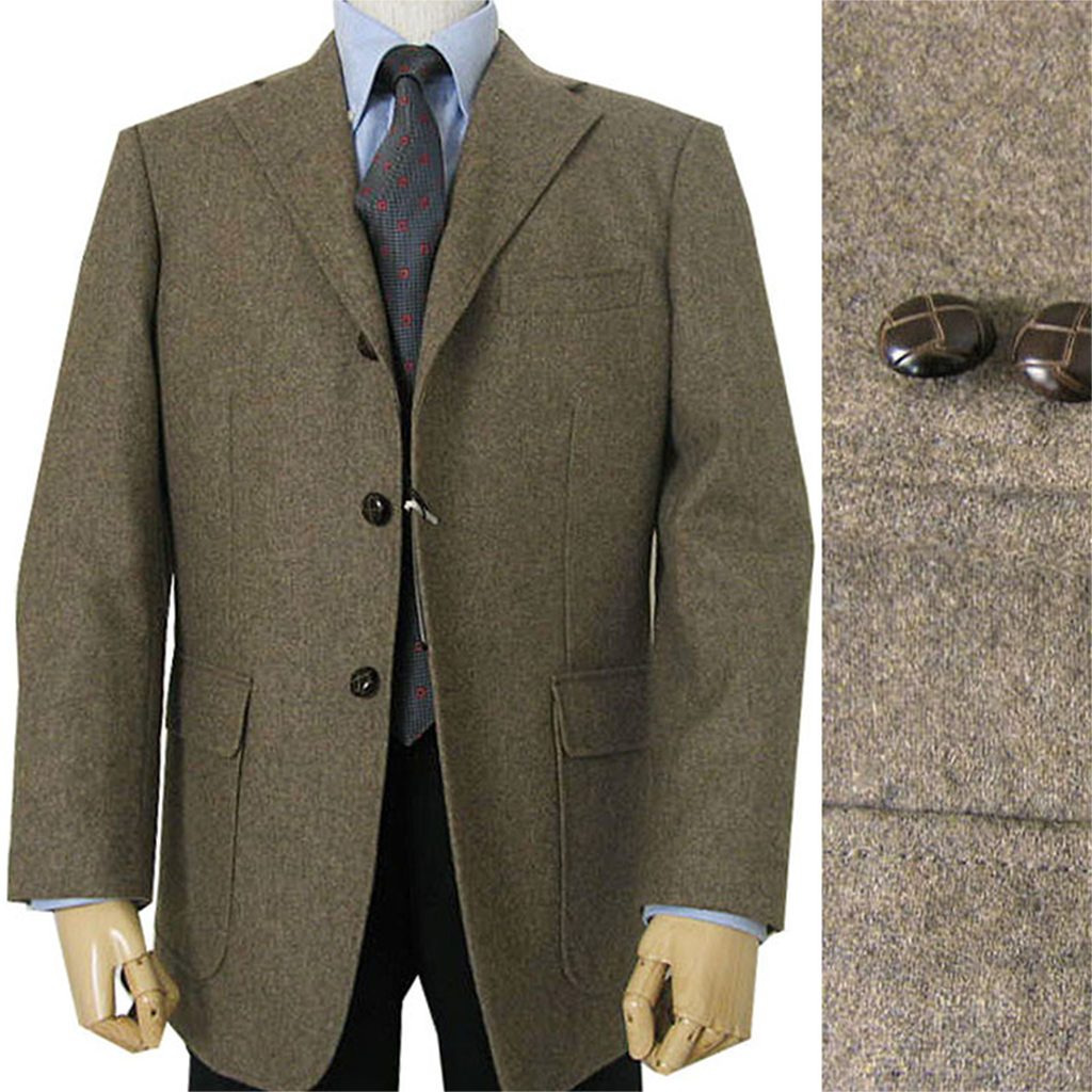 Oxford Classic フラノ ジャケット メンズ 秋冬 段返り3つボタン 0455 A8 アウトレットコーナー 秋冬ジャケット トラッドハウス フキヤ