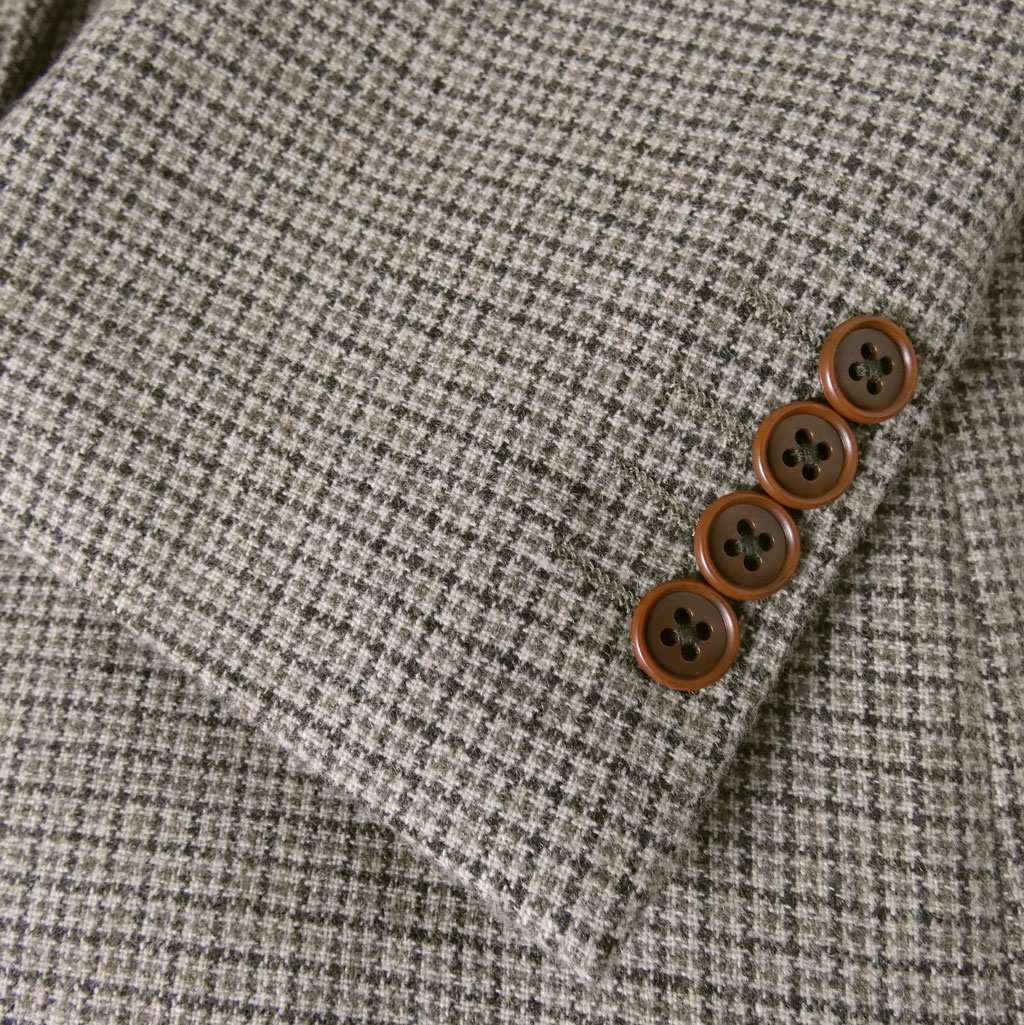 ジャケット メンズ 秋冬春 2つボタン アンコンジャケット スタンリーブラッカー(stanley blacker) ガンクラブチェック  ベージュ系 0352  ABM  ABL