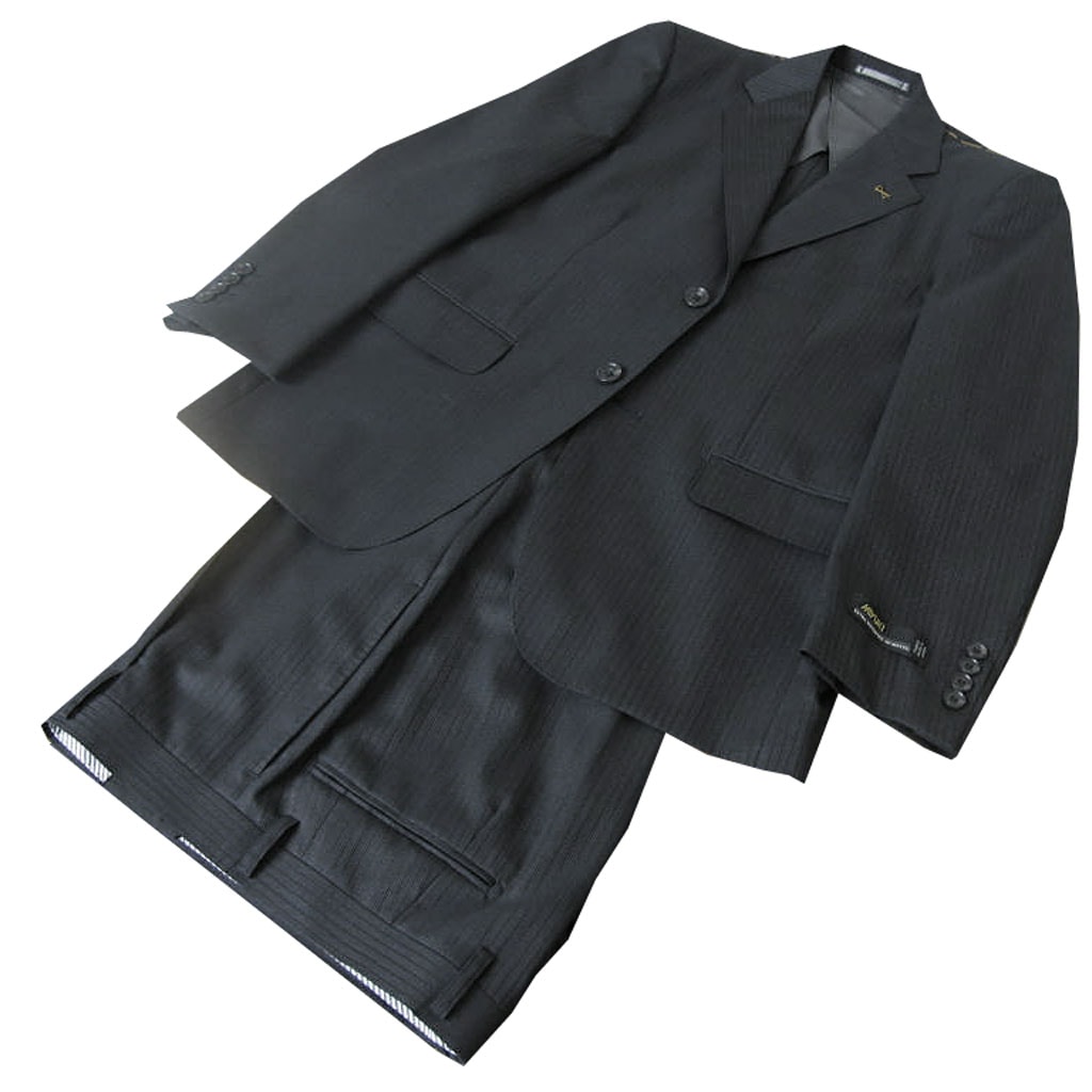 スーツ メンズ 春夏 シングルスーツ 2つボタン ミユキ(MIYUKI) 御幸 ビジネススーツ ストライプ  チャコールグレー 0223 BB4