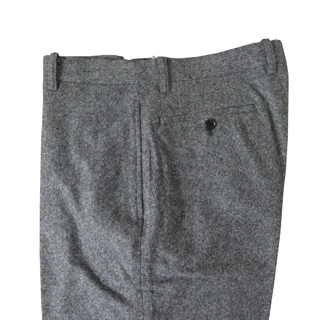 HAI-VASERON 秋冬春 ノータックパンツ ホームスパン ストレッチ チャコールグレー   5202 　79cm 82cm 85cm 88cm 91cm