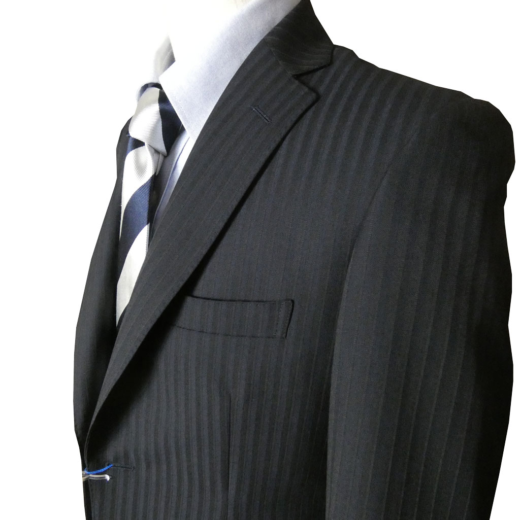 スーツ メンズ 秋冬春 シングルスーツ 2つボタン ダディコスタ(Dady Costa) ビジネススーツ ネイビー ストライプ 紺 4312  A4 A5 A7 AB4