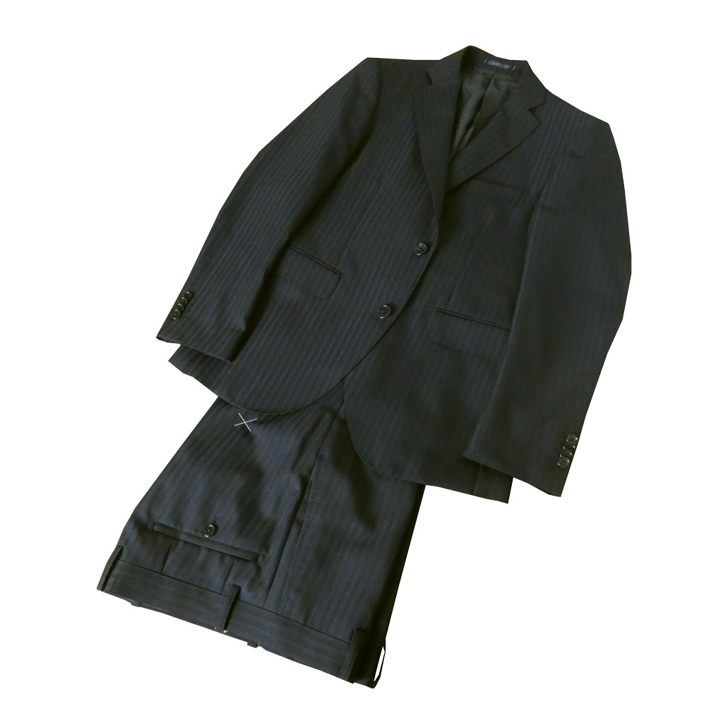 【美品】　ダンヒル　 ビジネススーツ　ストライプ 　A7〜AB4　 L相当 メンズビジネススーツ秋冬 サイズA4〜A7 AB4〜AB8 BB4〜BB8