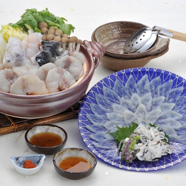ふぐの旨味を体感　とらふく刺身・ちりセット