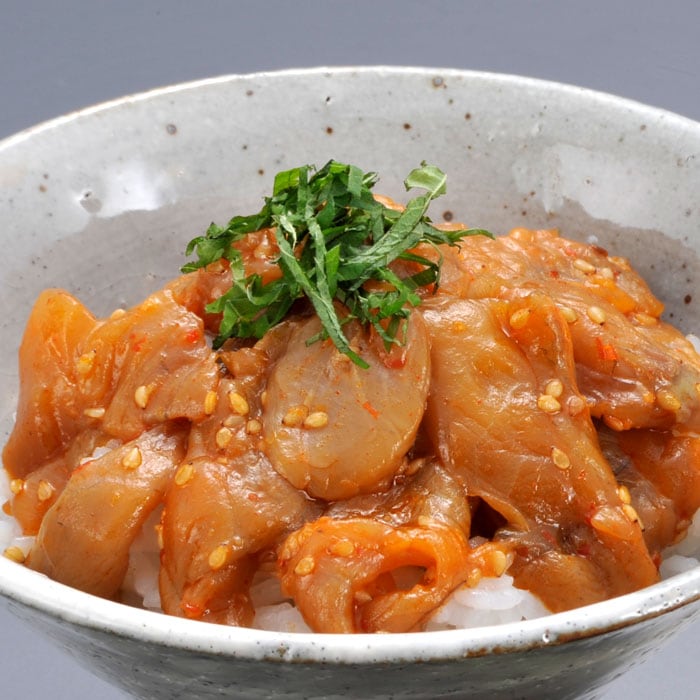 とらふぐ身皮ユッケ風味