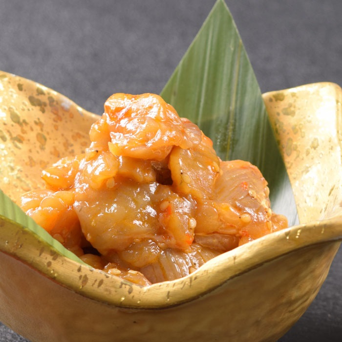 とらふぐ身皮ユッケ風味