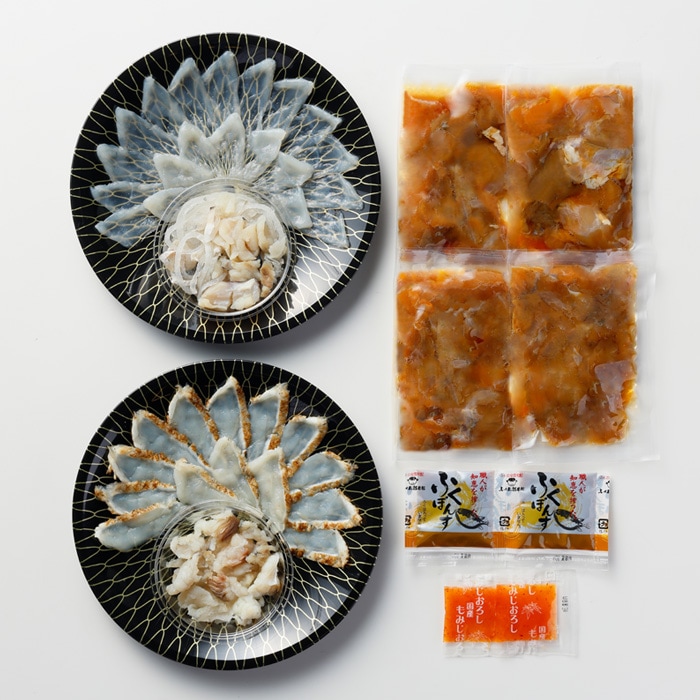 二種のふく刺し食べ比べとふく漬け丼（2人前）