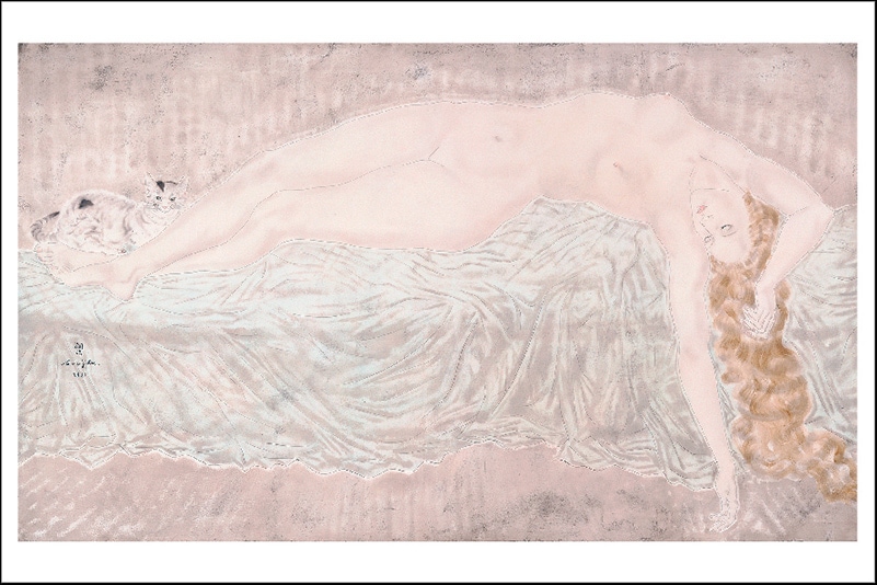 ポストカード　レオナール・フジタ《仰臥裸婦》