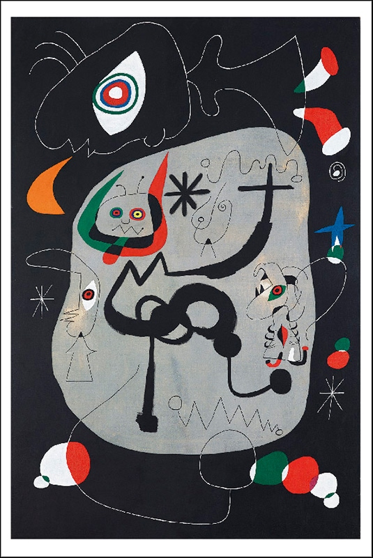 ポストカード　ジョアン・ミロ《ゴシック聖堂でオルガン演奏を聞いている踊り子》