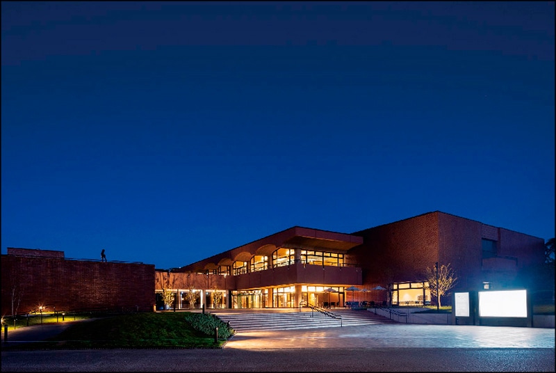 ポストカード　福岡市美術館　夜景