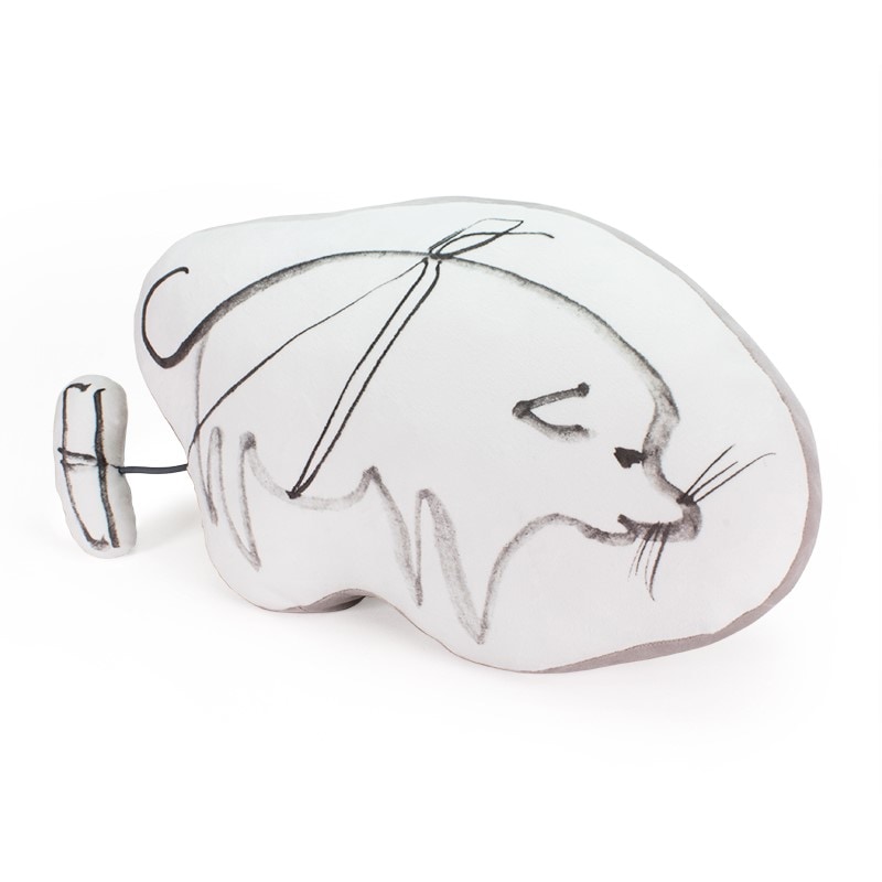 犬図のやわらかクッション