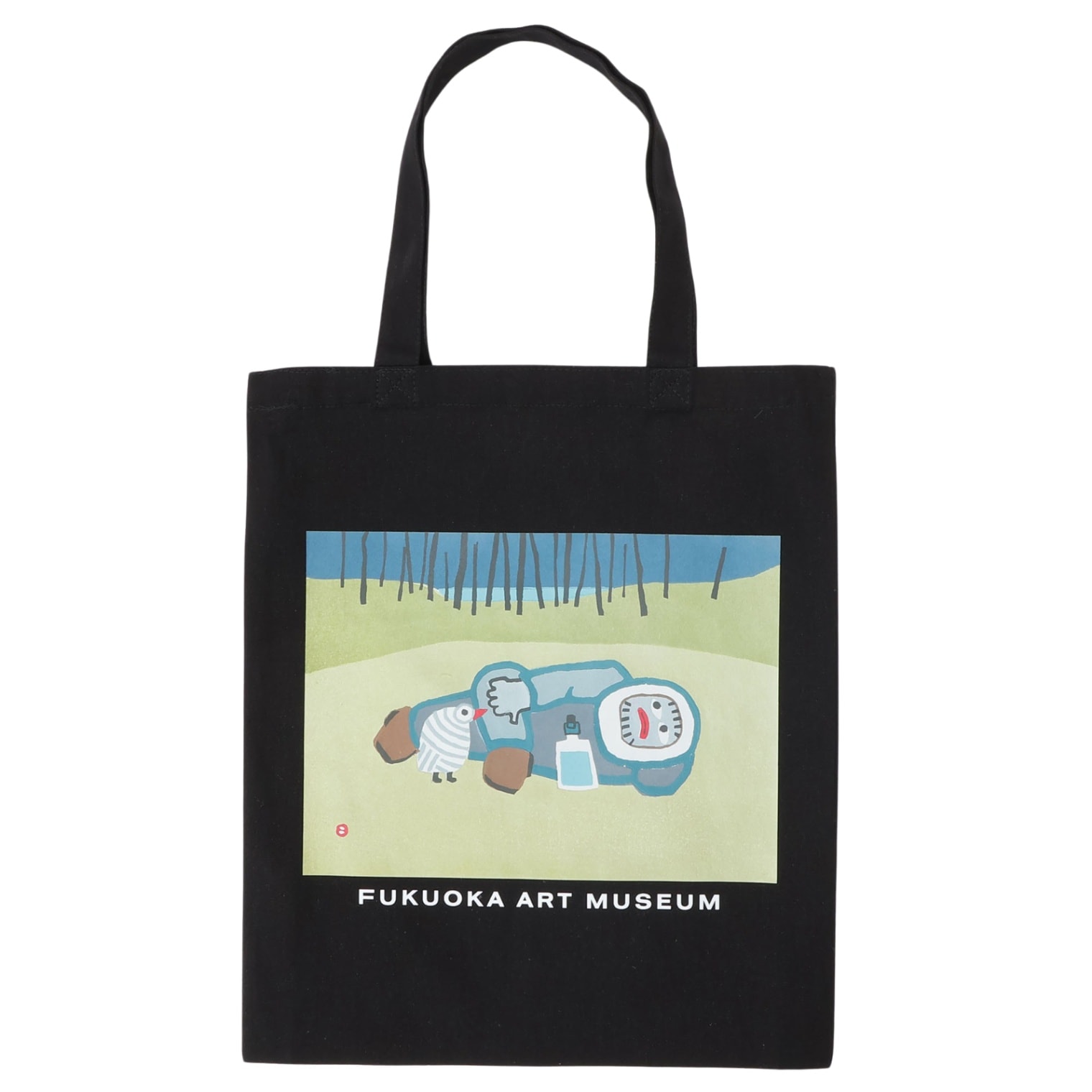 トートバッグ　畦地梅太郎《山湖のほとり》