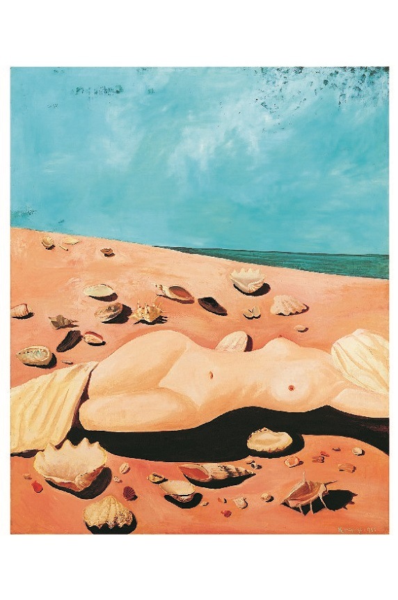 ポストカード　三岸好太郎《海と射光》