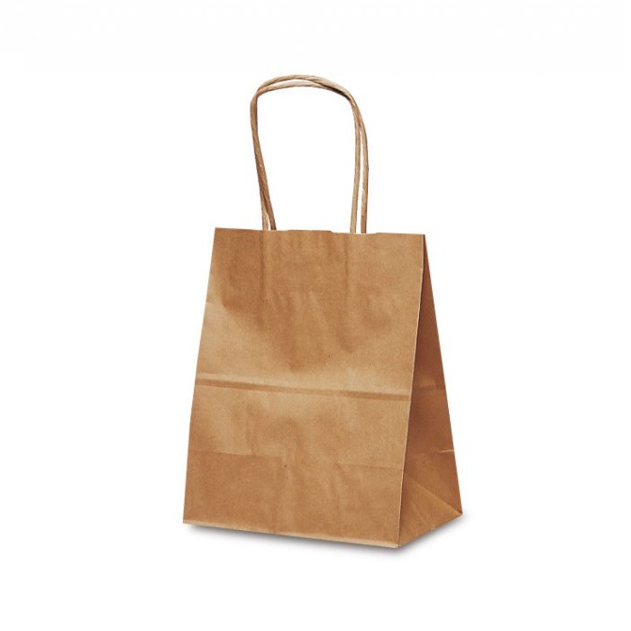 手提袋　Ｔ－２　茶無地　＃１２１８