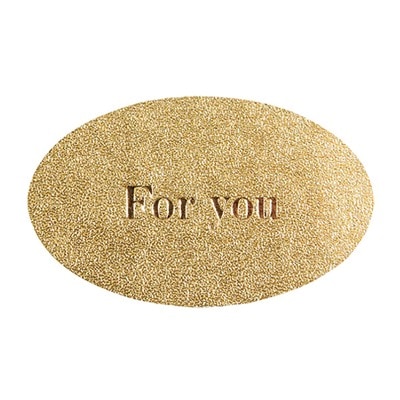 シール　オーバル　フォーユー　金　＃７１６１６２３