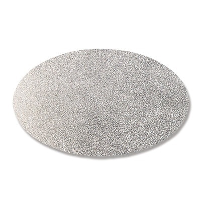 シール　オーバル　無地　銀　＃７１６１６２０