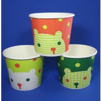 発泡断熱紙コップ　１３オンス　氷Ｍ　シロクマ　３色アソート
