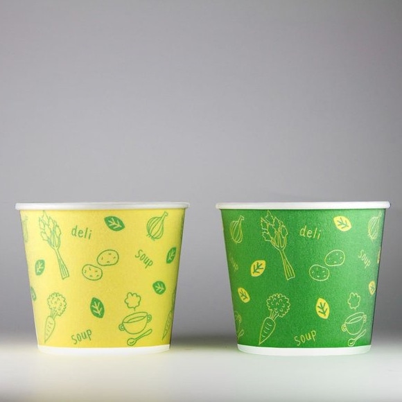 発泡断熱紙コップ　１３オンス　ホットＭ　スープ＆デリ