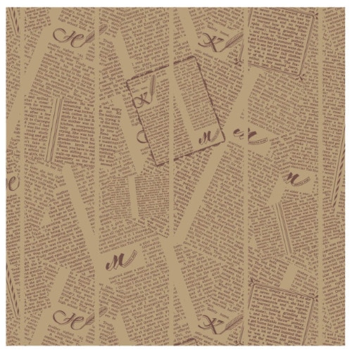 ＷＡＸペーパー　フェザーイニシャル茶　３０－３０　＃４５２７００５