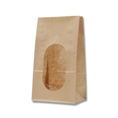 窓付袋　№４　未晒無地　＃４０８０４０１