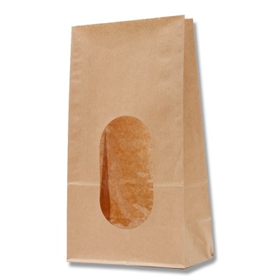 窓付袋　№６　未晒無地　＃４０８０６０１