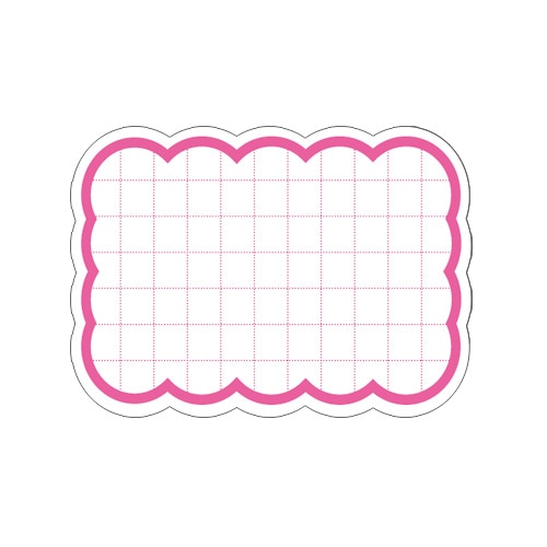 抜型カード　雲　大　ピンク　１６－４４８０