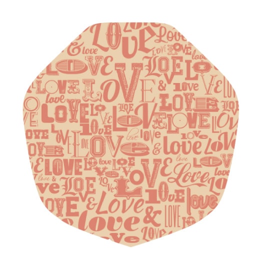 ラミクラフトクレープ包装紙　変形ＬＯＶＥ