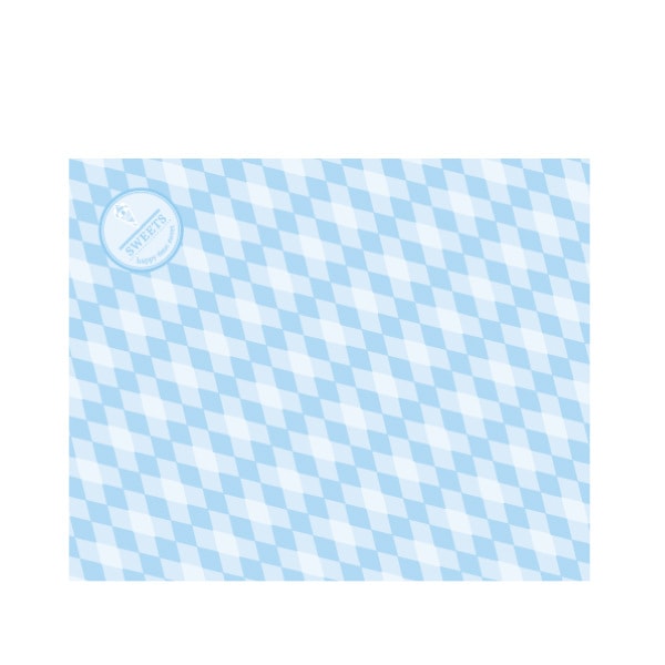 ラミクレープ包装紙　四角ブルー