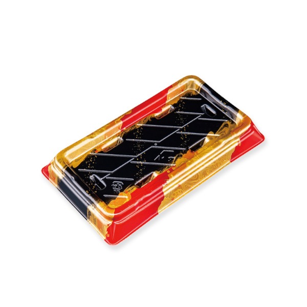 寿司容器　千代の盛　２－５Ｂ　つややか赤　＃４４６０４２２