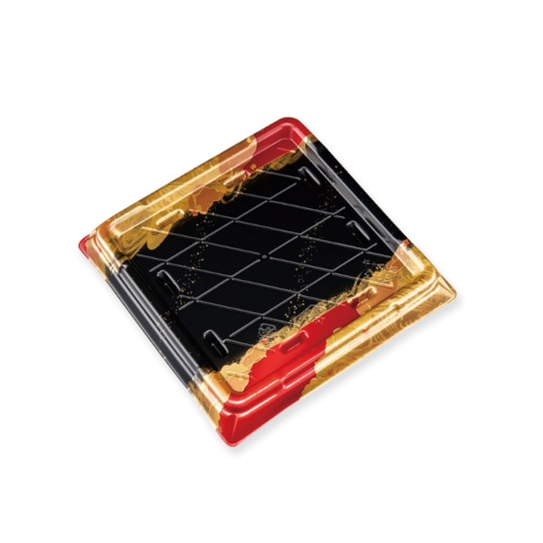 寿司容器　千代の盛　４－５Ｂ　つややか赤　＃４４６０４２４