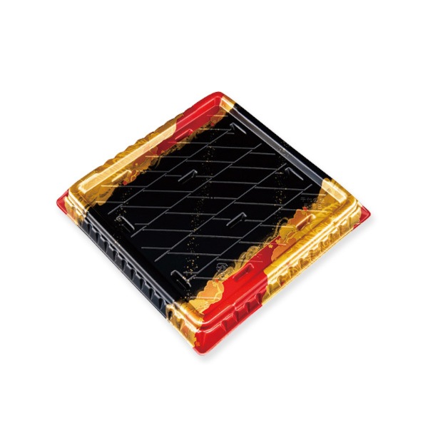 寿司容器　千代の盛　５－６Ｂ　つややか赤　＃４４６０４２５