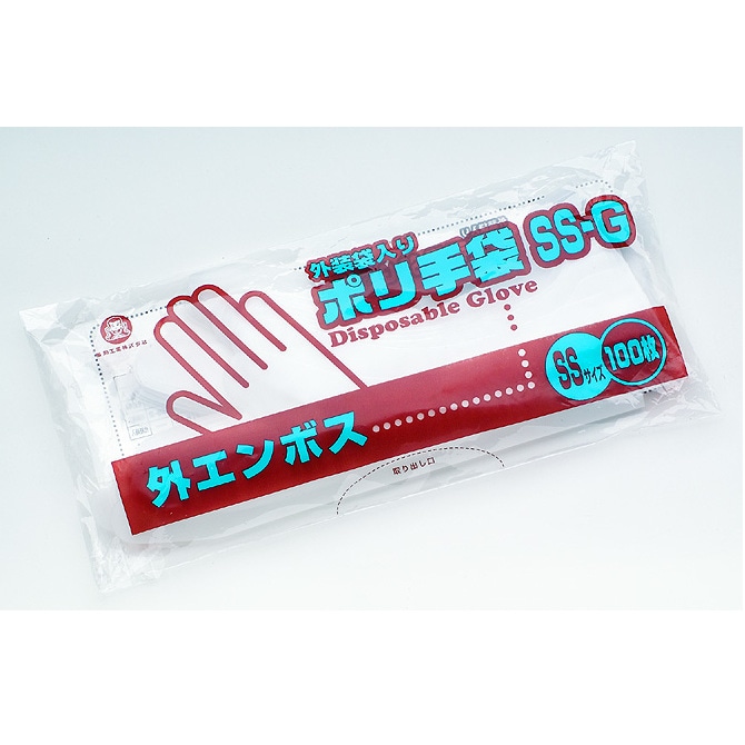 ポリ手袋　外エンボス　Ｒタイプ　ＳＳ－Ｇ
