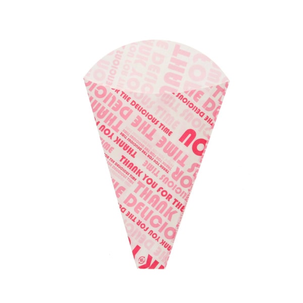 クレープ三角袋　デリシャスタイム　ピンク　＃４７３８２９９