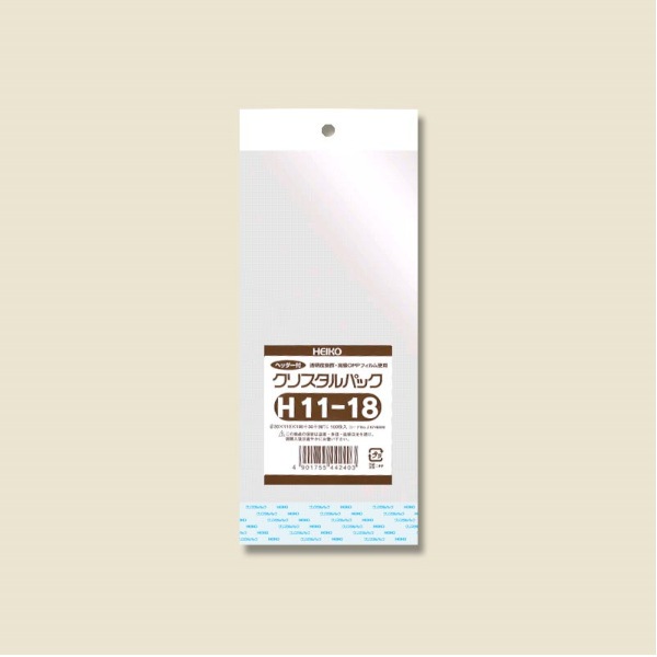 クリスタルパック　ヘッダー付　Ｈ１１－１８　＃６７４６６００