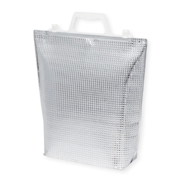 手提げ保冷角底袋　白取手　アイスＬ　＃４７１２１４６