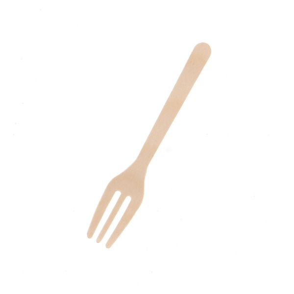 木製フォーク　１００ｍｍ　未晒紙完封（個包装）　＃４５１４１３５