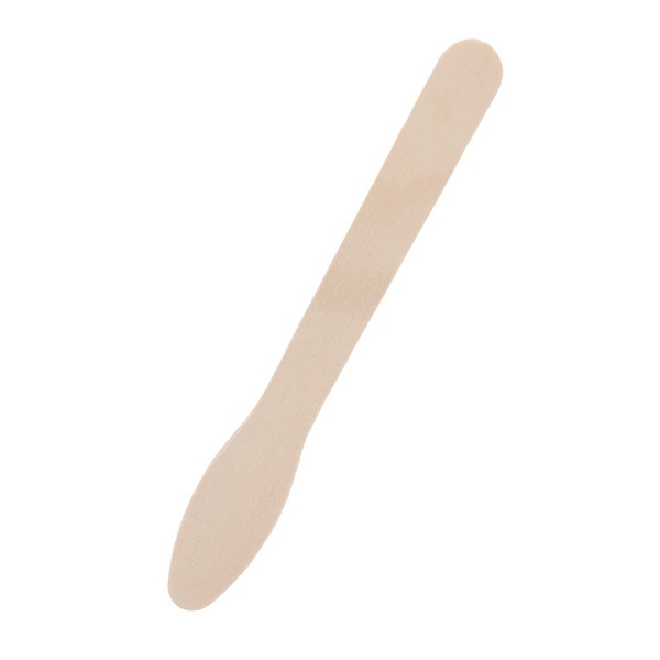 木製アイスヘラ　１２５ｍｍ　未晒紙完封（個包装）　６連　＃４５１４２４９