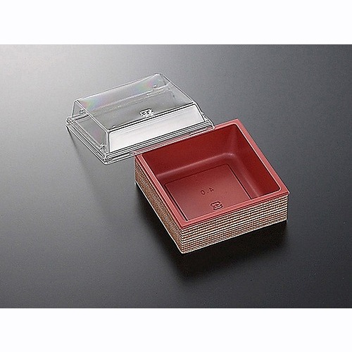 折箱容器　ＣＷＨ－角４　赤－たもん杉（ボ）