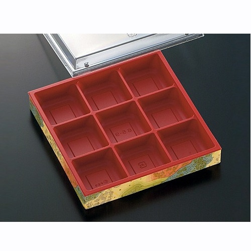 折箱容器　ＣＷＨ－角６．５－９　赤－しののめ（ボ）