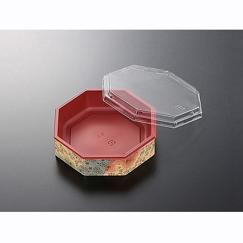 折箱容器　ＣＷＨ－八角５．１　赤－しののめ（ボ）