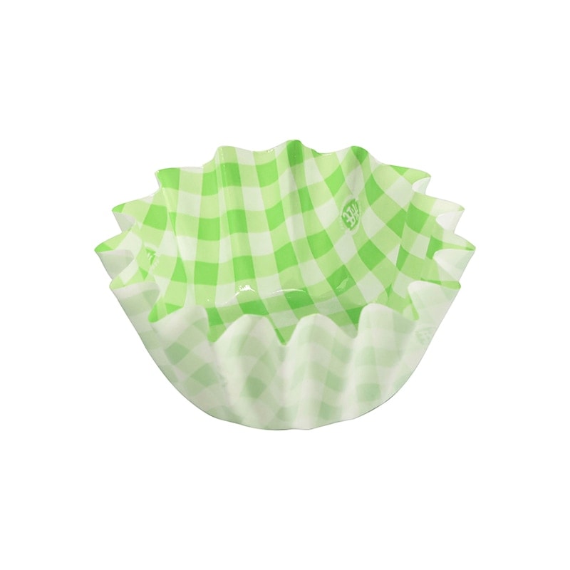 純白ペットケース　６号深　緑チェック　＃４５２９０３８