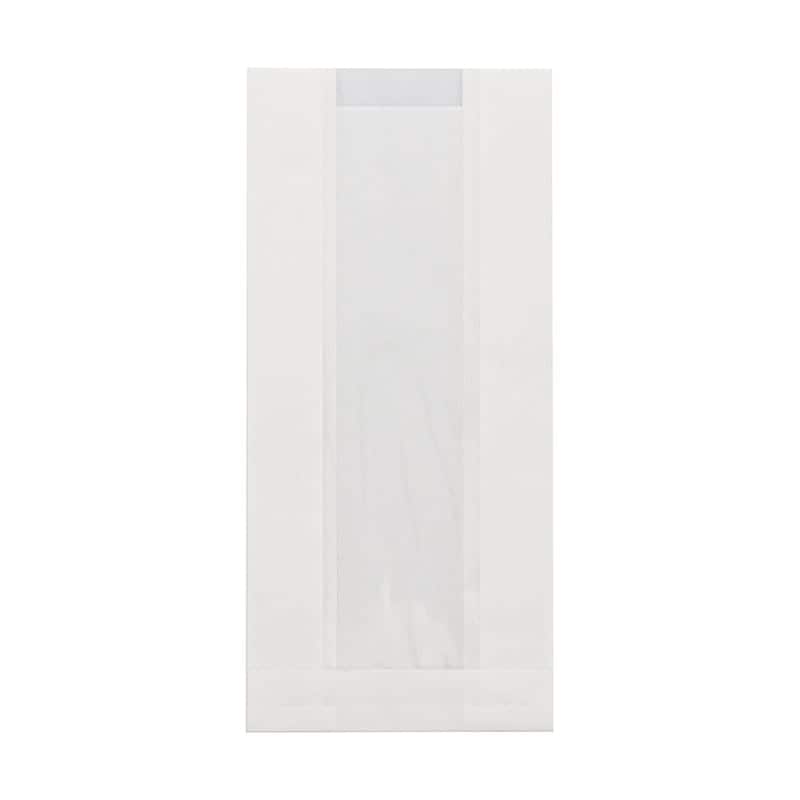 ＮＦ窓付耐油ガゼットパック　１２－２５　白無地　＃４１８１１０４