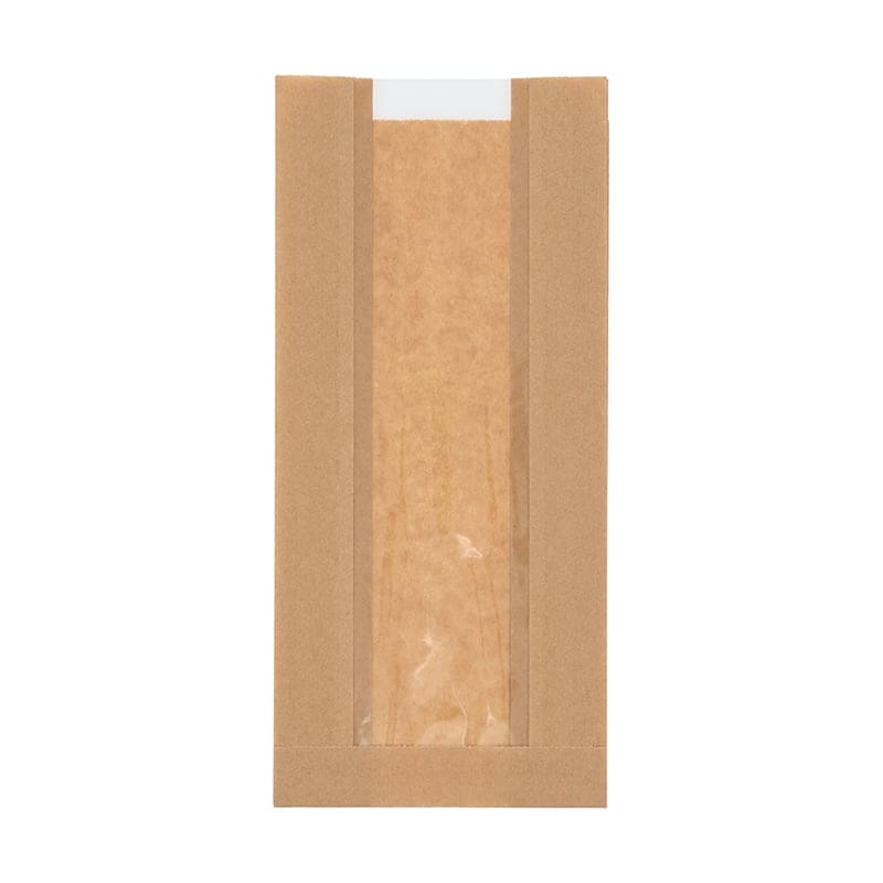 ＮＦ窓付耐油ガゼットパック　１２－２５　未晒無地　＃４１８１１０５