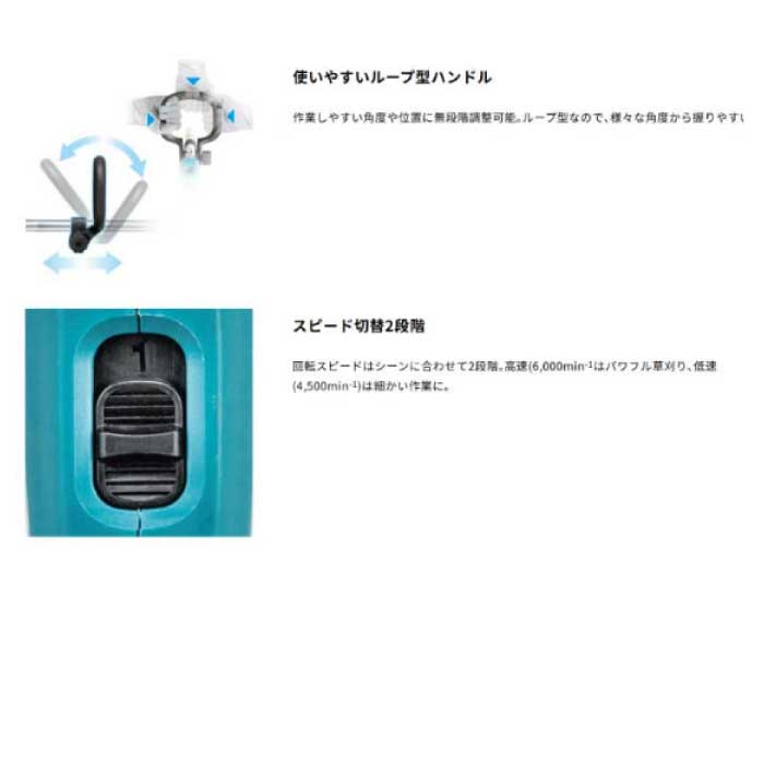 マキタ 充電式草刈機 MUR194DZ ※18V金属刃 ループハンドル ※バッテリ