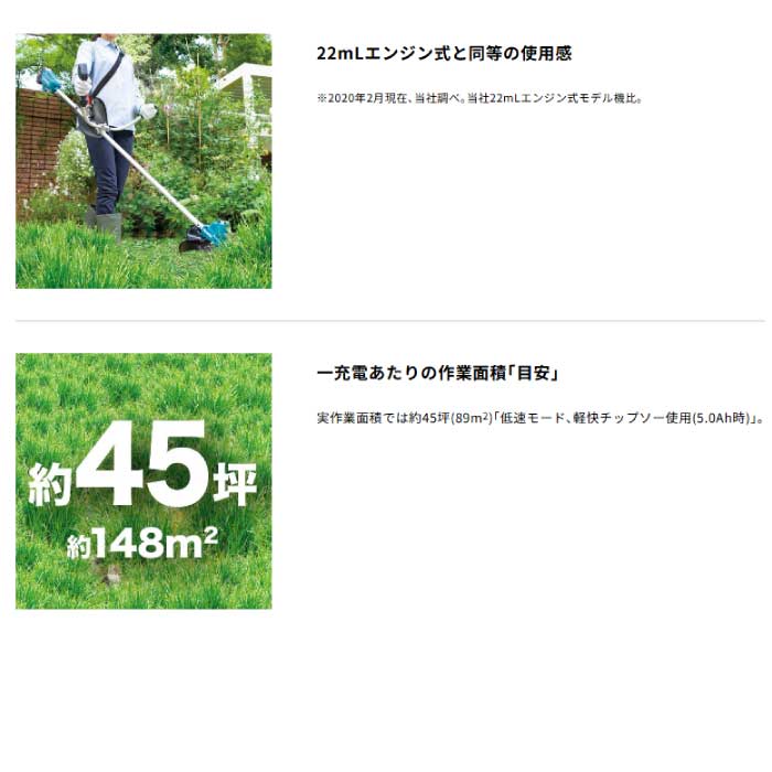 マキタ 充電式草刈機 MUR190SDWF※18V Uハンドル軽快チップソー付
