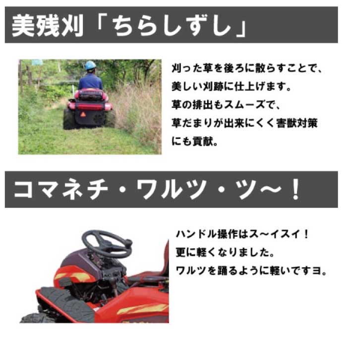 筑水キャニコム 乗用草刈機 フルーティーまさお CMX2206HC 4輪駆動 刈